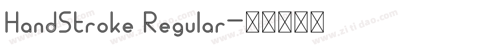 HandStroke Regular字体转换